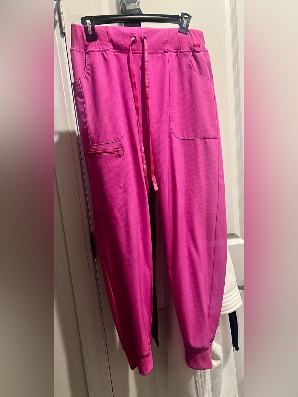 Women’s Hot Pink Jogger Pants - Comfortable Drawstring scrub pants